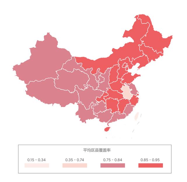 各省市下平均区县覆盖率